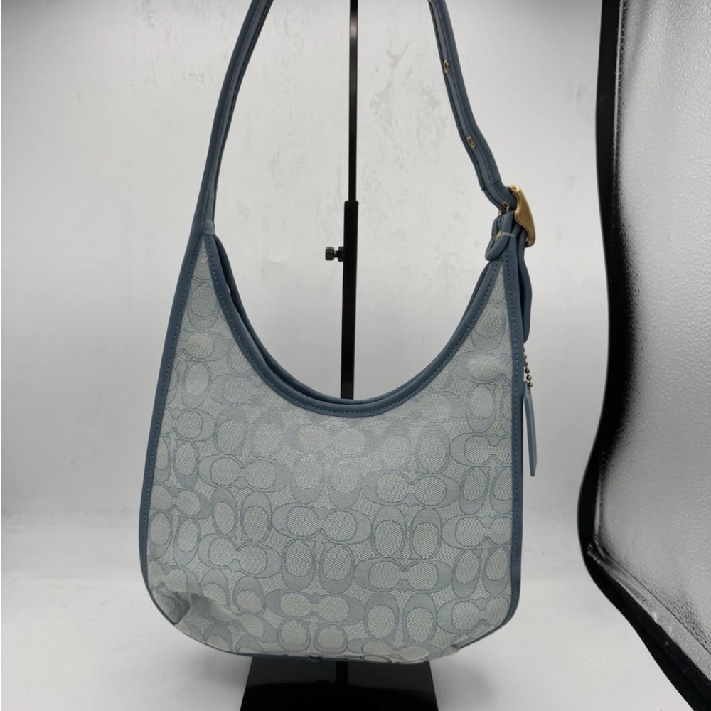 Coach Ergo Signature Jacquard C2588 Brass/Marble Blue Azure shoulder bag